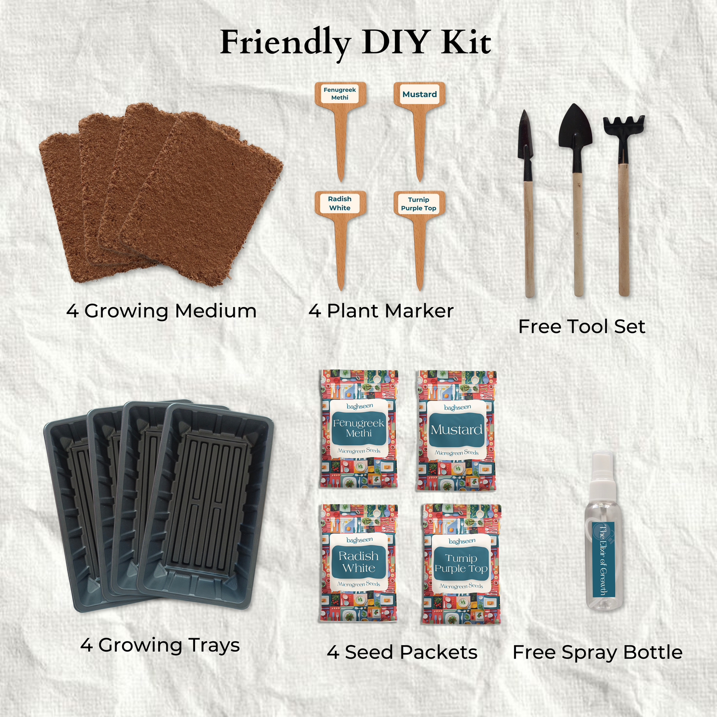 Microgreens Starter kit - Set of 4